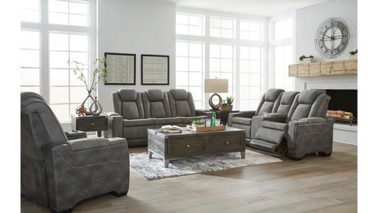 3-Seater Leather Power Reclining Sofa with Modern Heritage Design