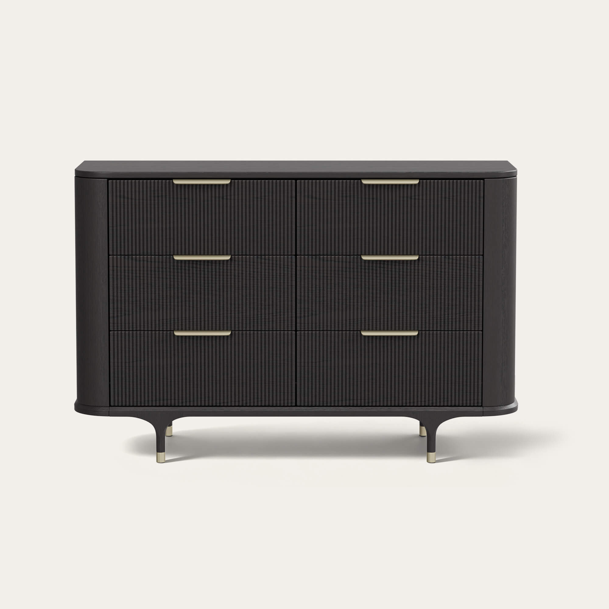 6-Drawer Dresser in 47" Oak with Sleek Design