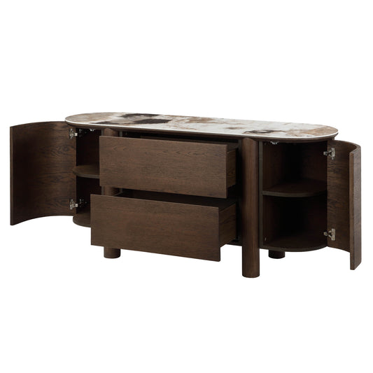 63" Barry Mid-Century Sideboard with Sintered Stone Top