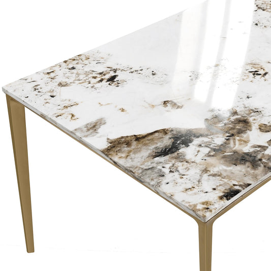 63" Teresa Rectangle Sintered Stone Dining Table