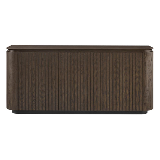 71" Rounded Corner Sideboard Buffet with Double Doors