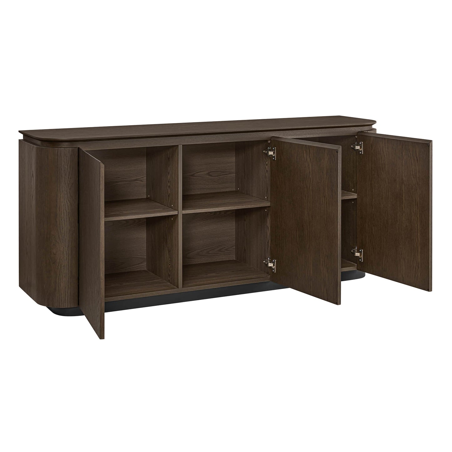 71" Rounded Corner Sideboard Buffet with Double Doors