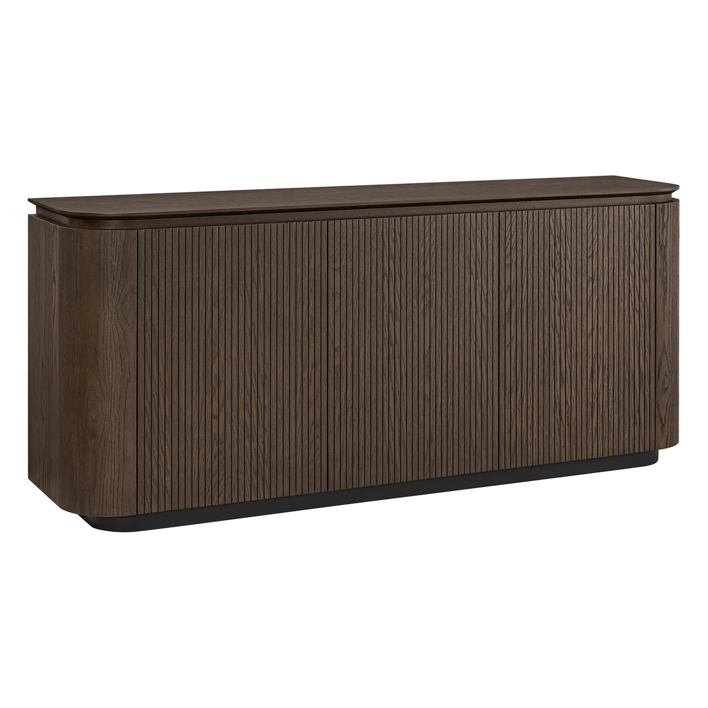 71" Rounded Corner Sideboard Buffet with Double Doors