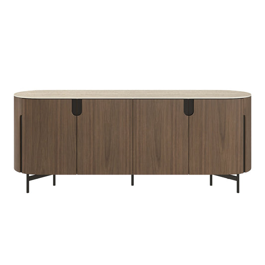 79" Blake Travertine Top Sideboard with 4 Doors