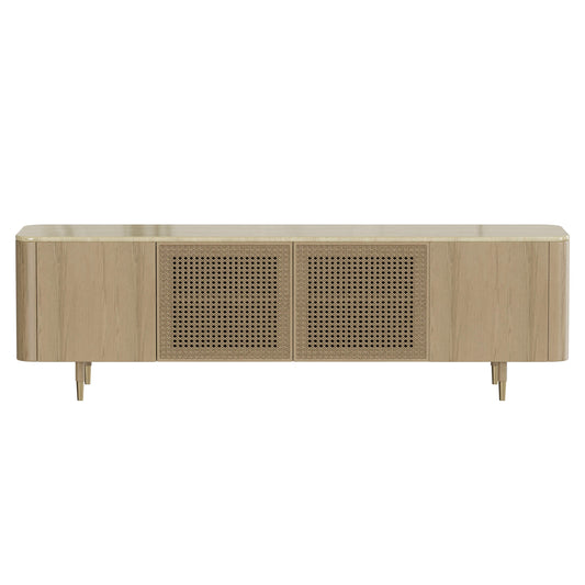 79" Renee Cane TV Stand with Marble Top