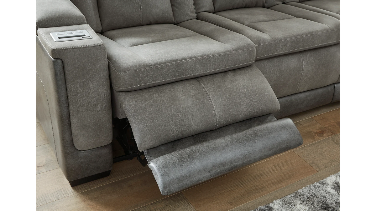 3-Seater Leather Power Reclining Sofa with Modern Heritage Design