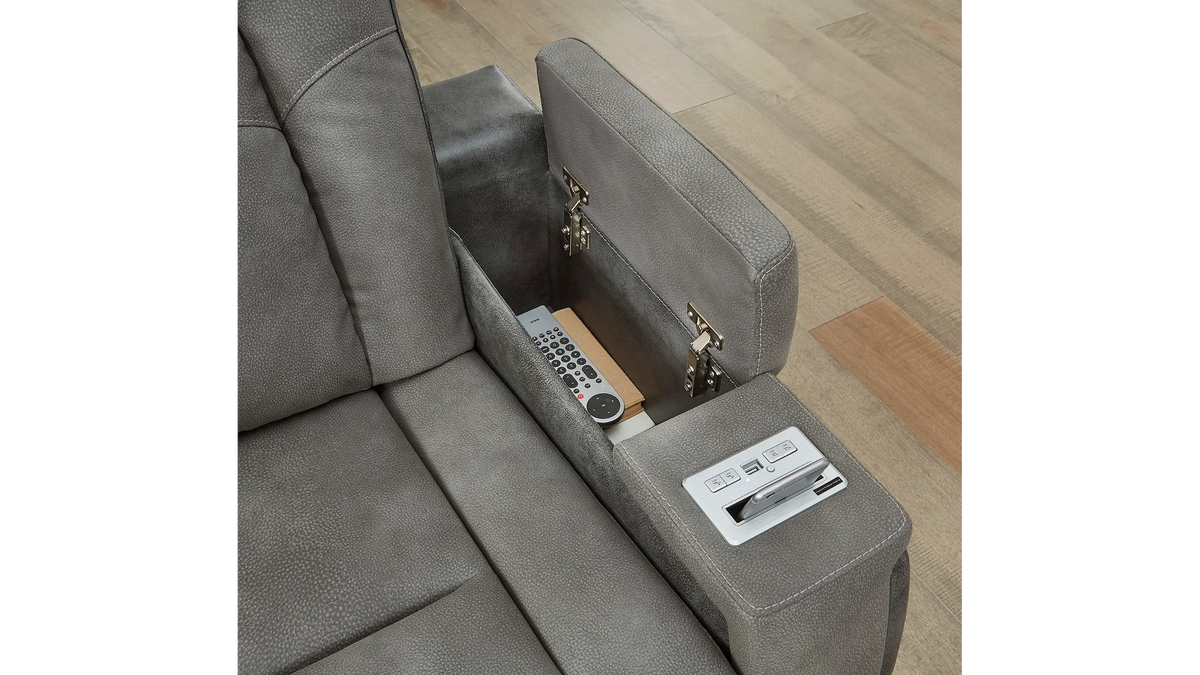 3-Seater Leather Power Reclining Sofa with Modern Heritage Design