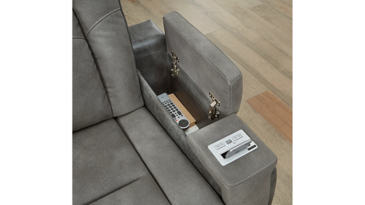 3-Seater Leather Power Reclining Sofa with Modern Heritage Design