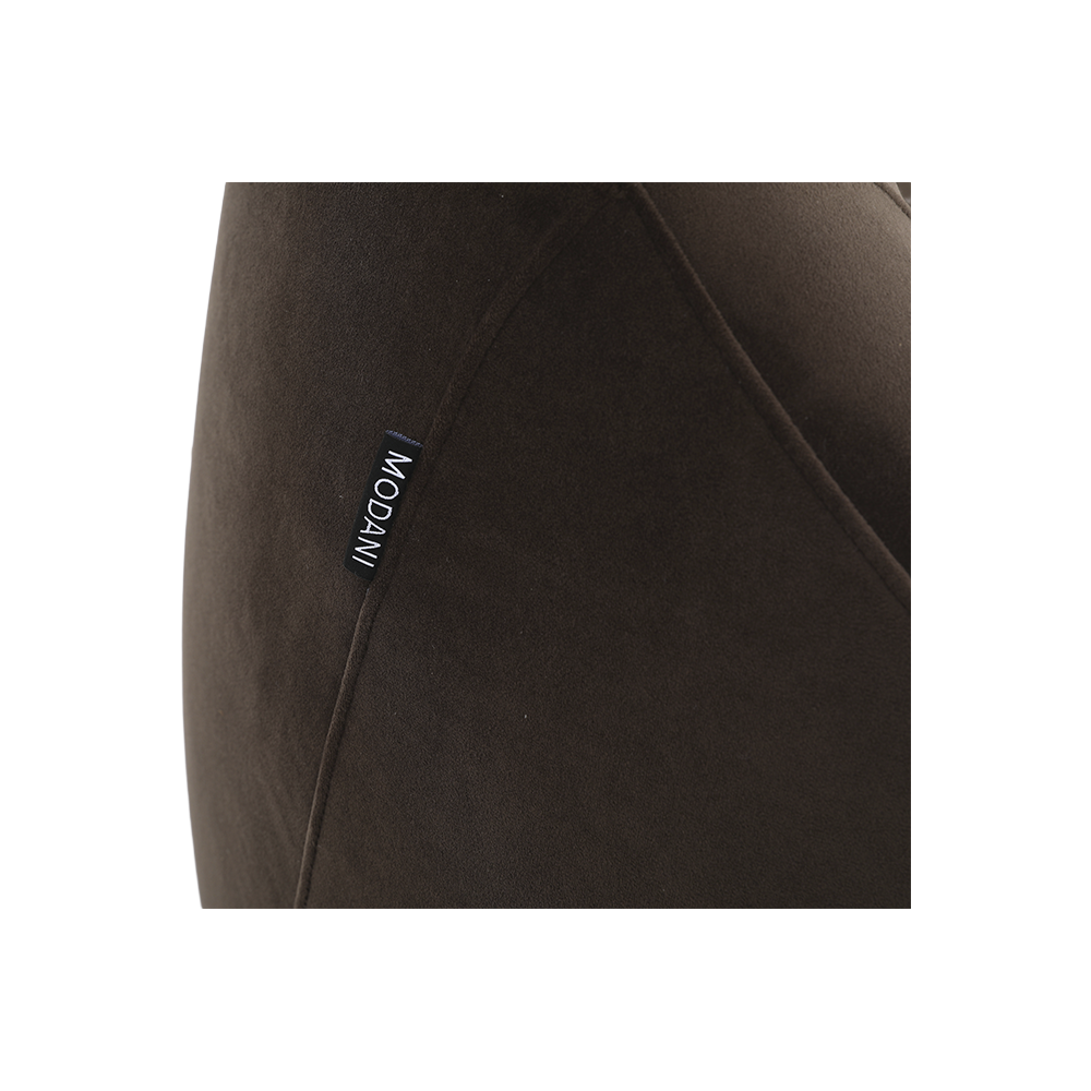 Lounge Chair in Dark Brown with Curved Back Design