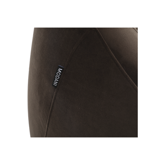 Lounge Chair in Dark Brown with Curved Back Design