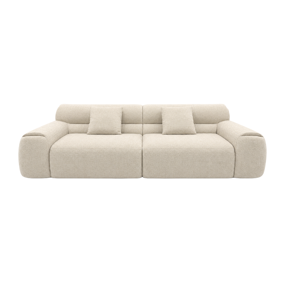 4 Seater Sofa in Beige with Contemporary Design