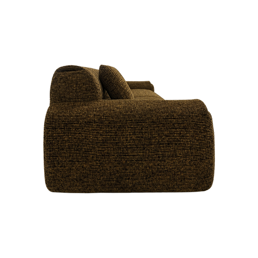 4 Seater Sofa in Cognac with Sleek Armrests