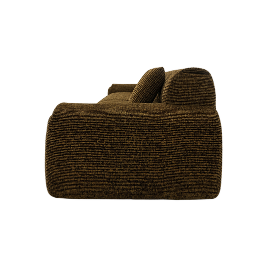 4 Seater Sofa in Cognac with Sleek Armrests