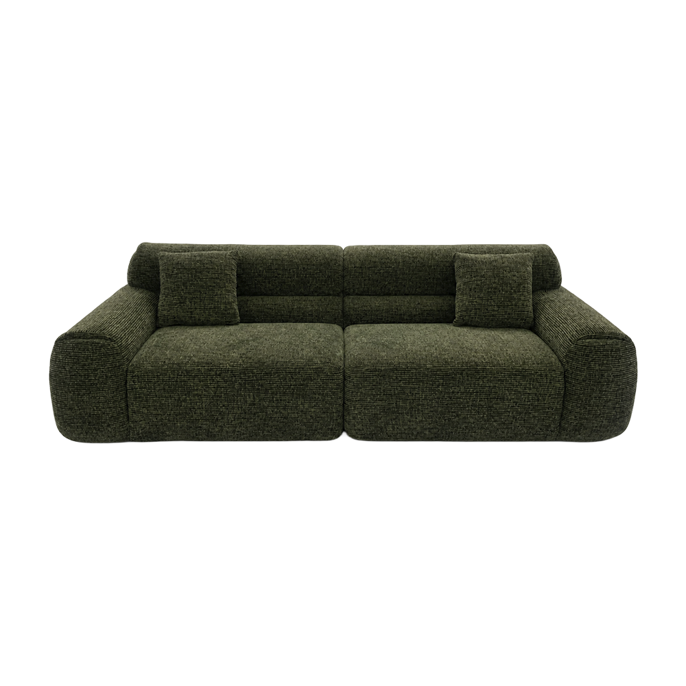 4 Seater Sofa in Green with Contemporary Design
