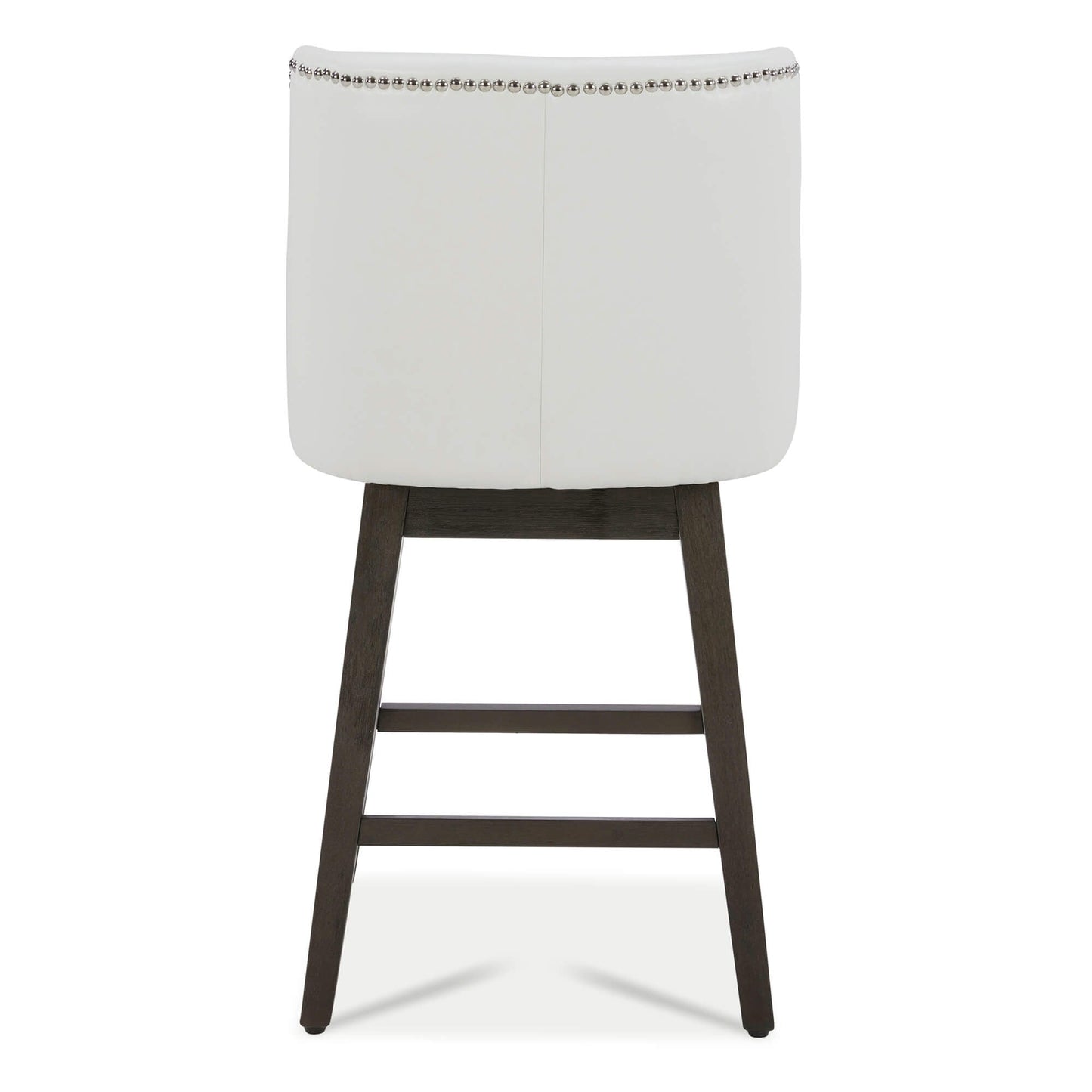 Swivel Bar Stool with Nailhead Trim and Wooden Seat