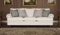 3 Seater Sofa with Rolled Arms in Fabric Upholstery