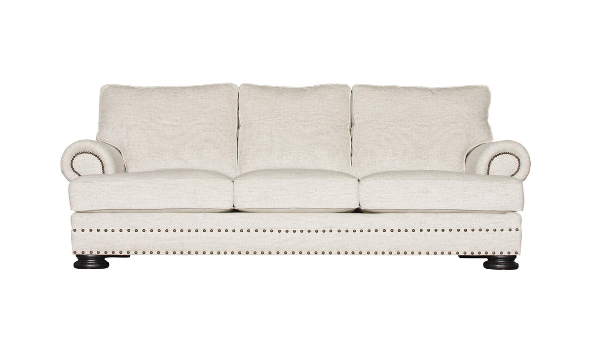 3 Seater Sofa with Rolled Arms in Fabric Upholstery