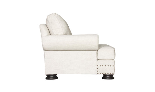 3 Seater Sofa with Rolled Arms in Fabric Upholstery