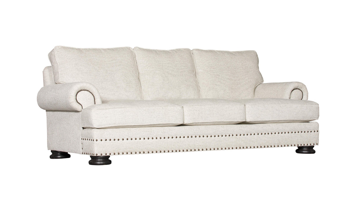 3 Seater Sofa with Rolled Arms in Fabric Upholstery