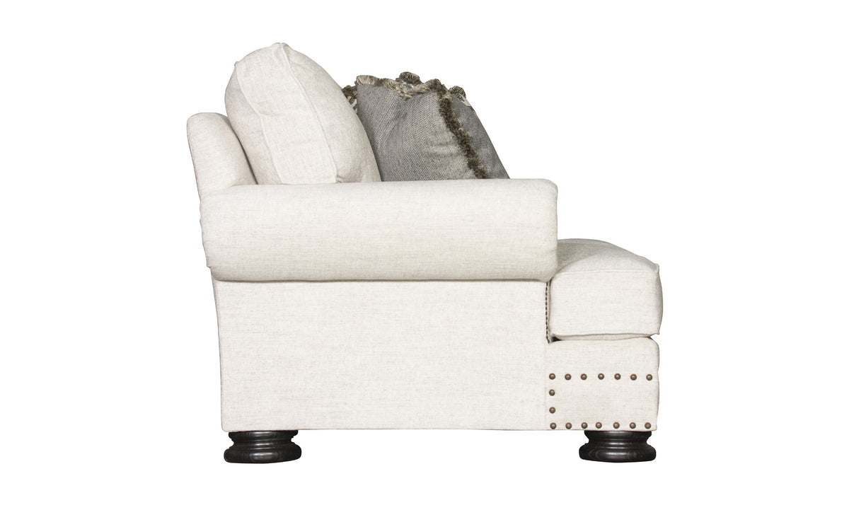 3 Seater Sofa with Rolled Arms in Fabric Upholstery