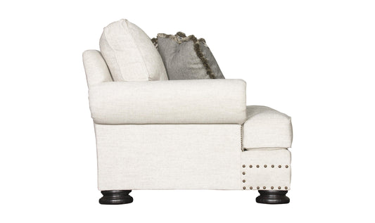3 Seater Sofa with Rolled Arms in Fabric Upholstery