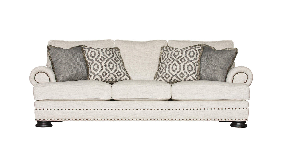 3 Seater Sofa with Rolled Arms in Fabric Upholstery