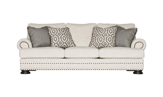 3 Seater Sofa with Rolled Arms in Fabric Upholstery