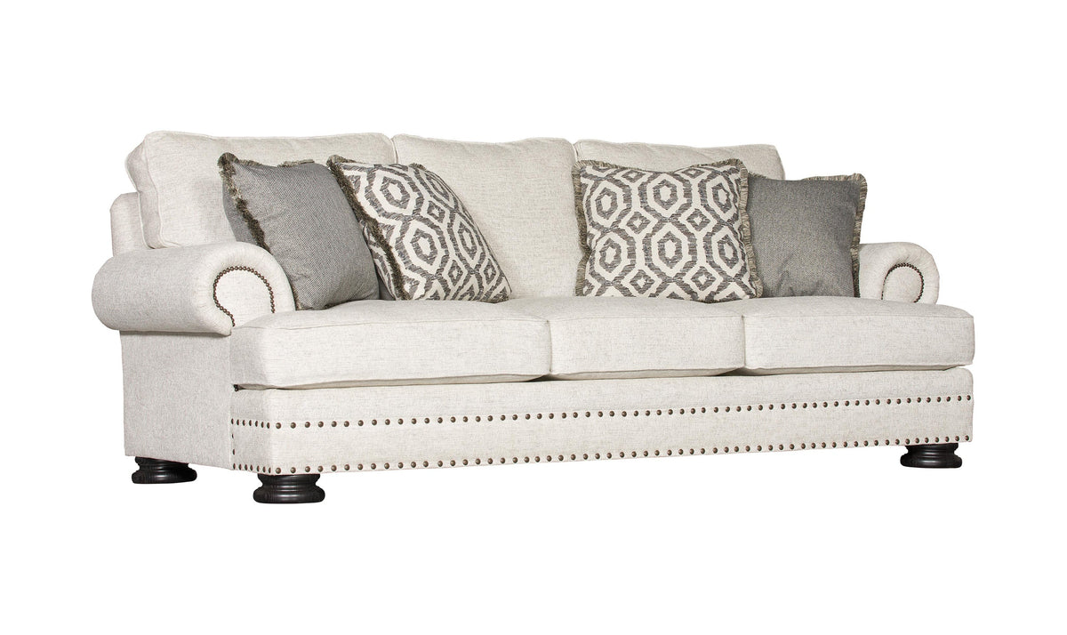 3 Seater Sofa with Rolled Arms in Fabric Upholstery