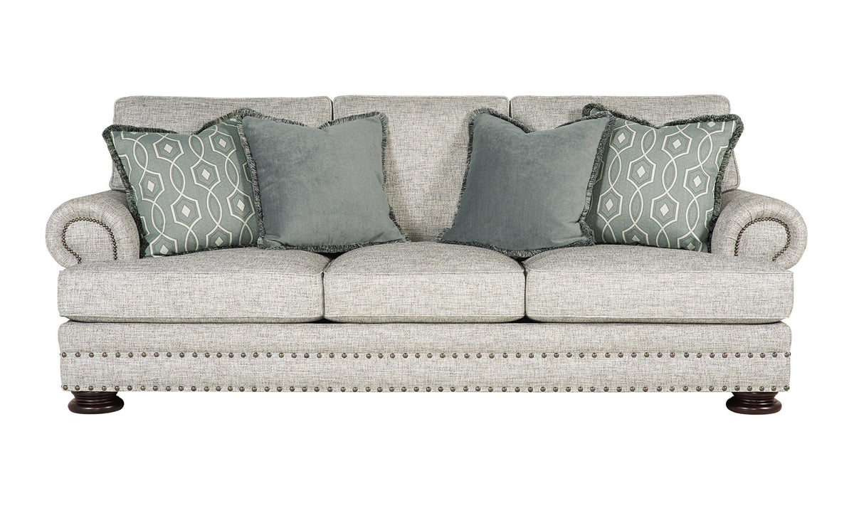 3 Seater Sofa with Rolled Arms in Fabric Upholstery