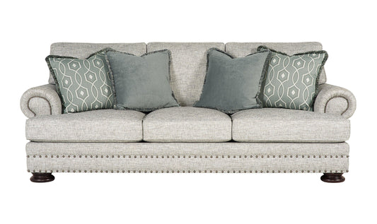 3 Seater Sofa with Rolled Arms in Fabric Upholstery