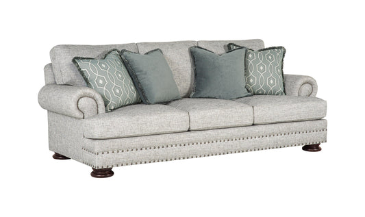 3 Seater Sofa with Rolled Arms in Fabric Upholstery