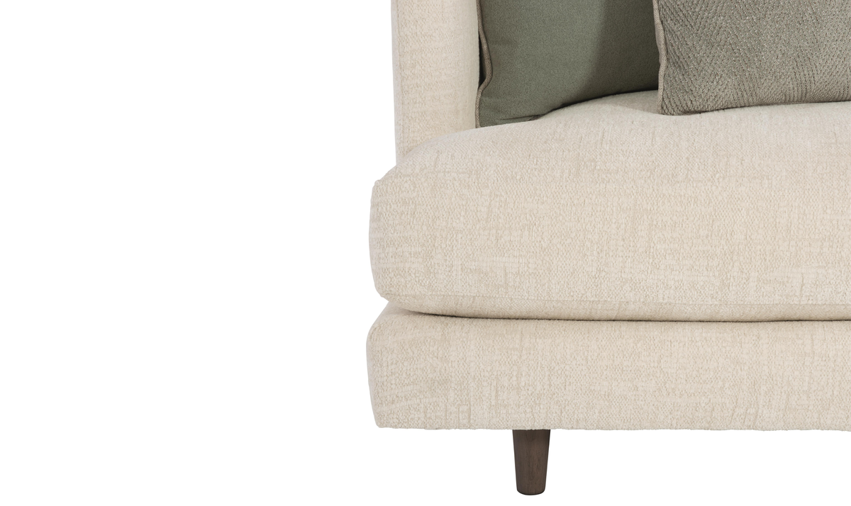 Fabric Sofa with Tuxedo-Style Arms in Colette Design