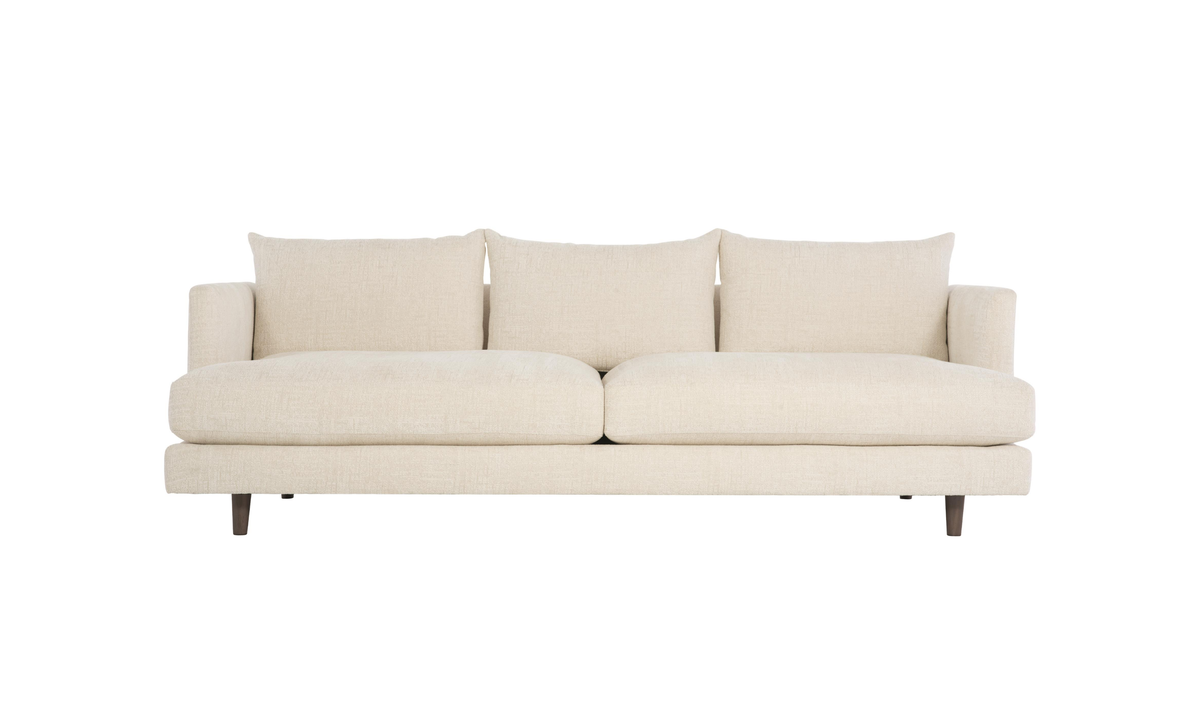 Fabric Sofa with Tuxedo-Style Arms in Colette Design