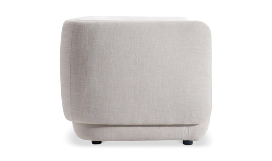 Modern Fabric Shelter Arm Sofa in Beige with Sleek Lines