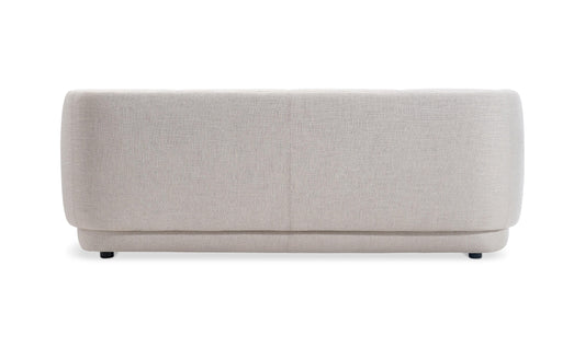 Modern Fabric Shelter Arm Sofa in Beige with Sleek Lines