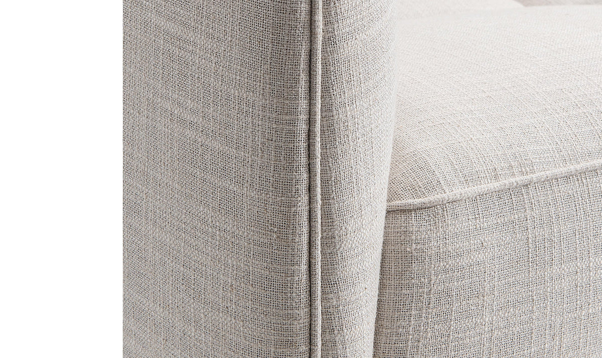 Modern Fabric Shelter Arm Sofa in Beige with Sleek Lines