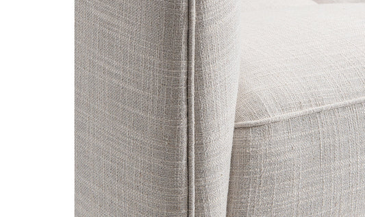 Modern Fabric Shelter Arm Sofa in Beige with Sleek Lines