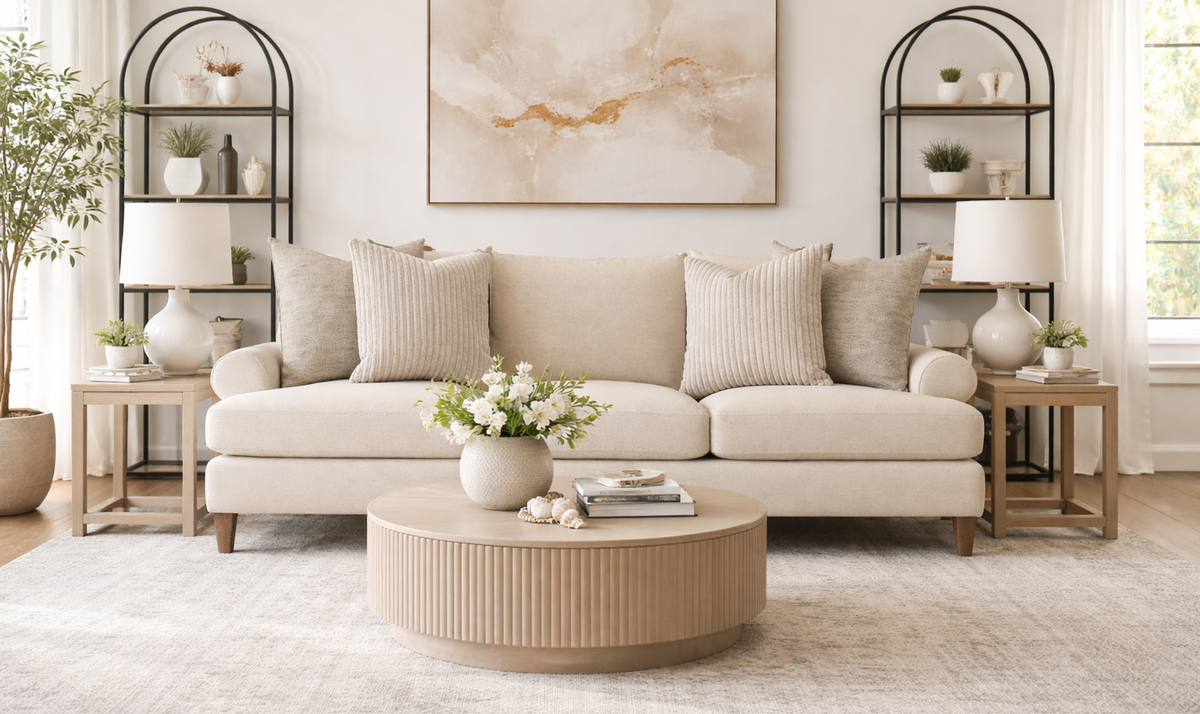 3-Seater Fabric Sofa with Contemporary Design