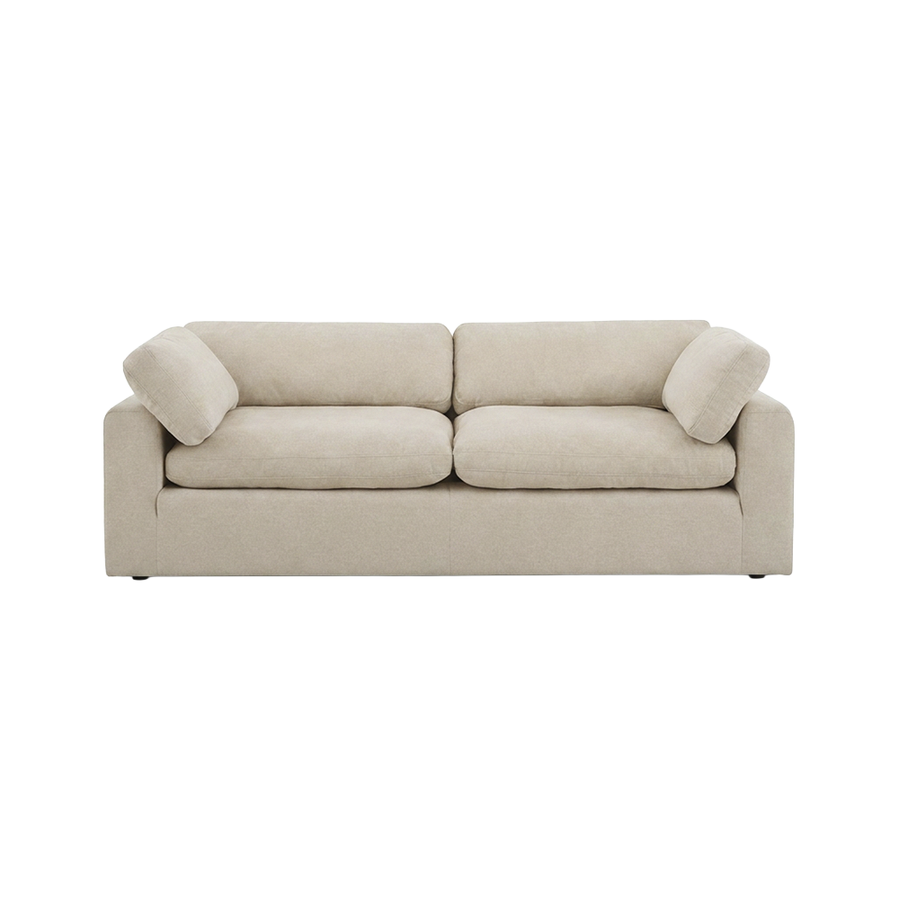 Bloom 3 Seater Sofa in Soft Beige Fabric