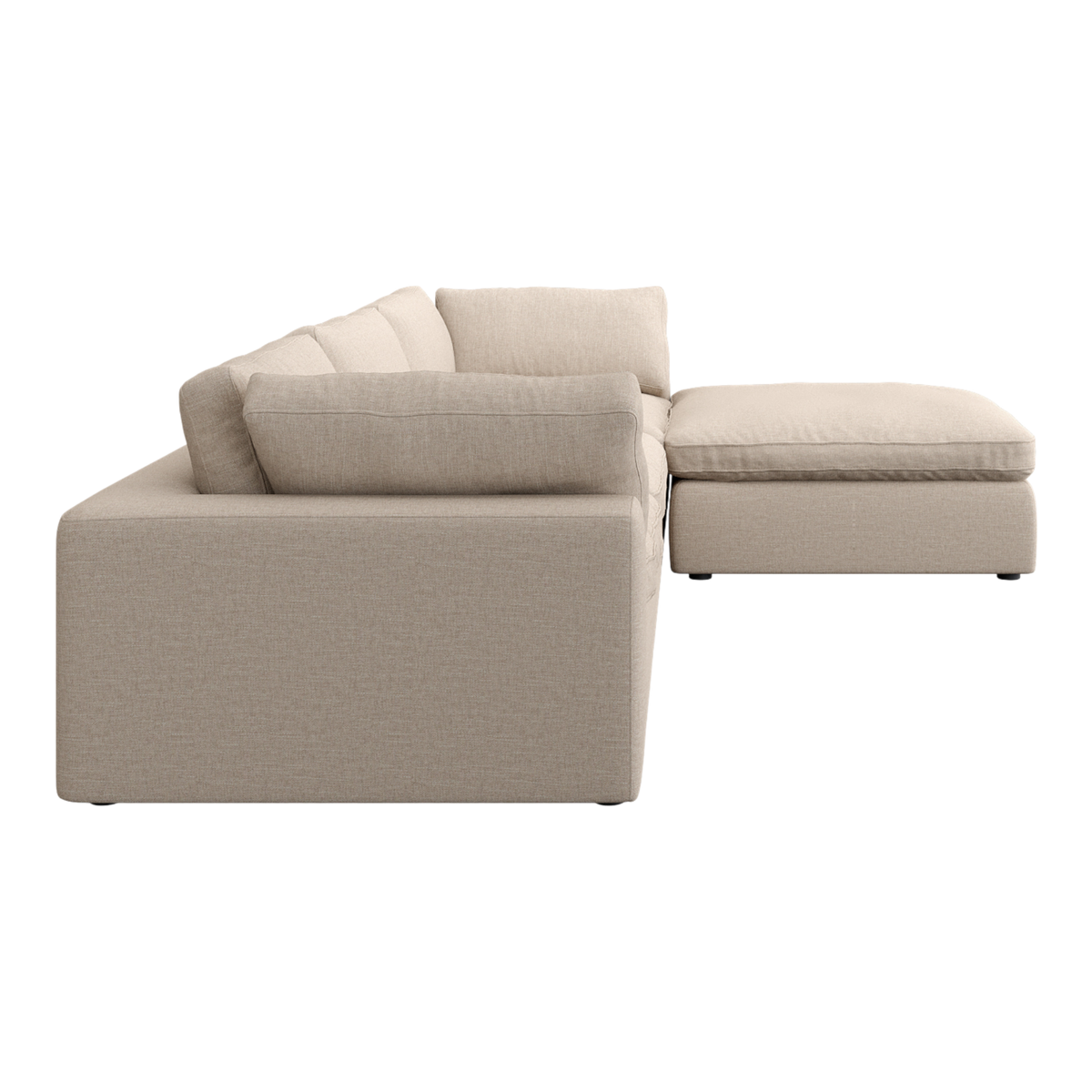 Modular Sofa Set in Beige with Customizable Arrangement