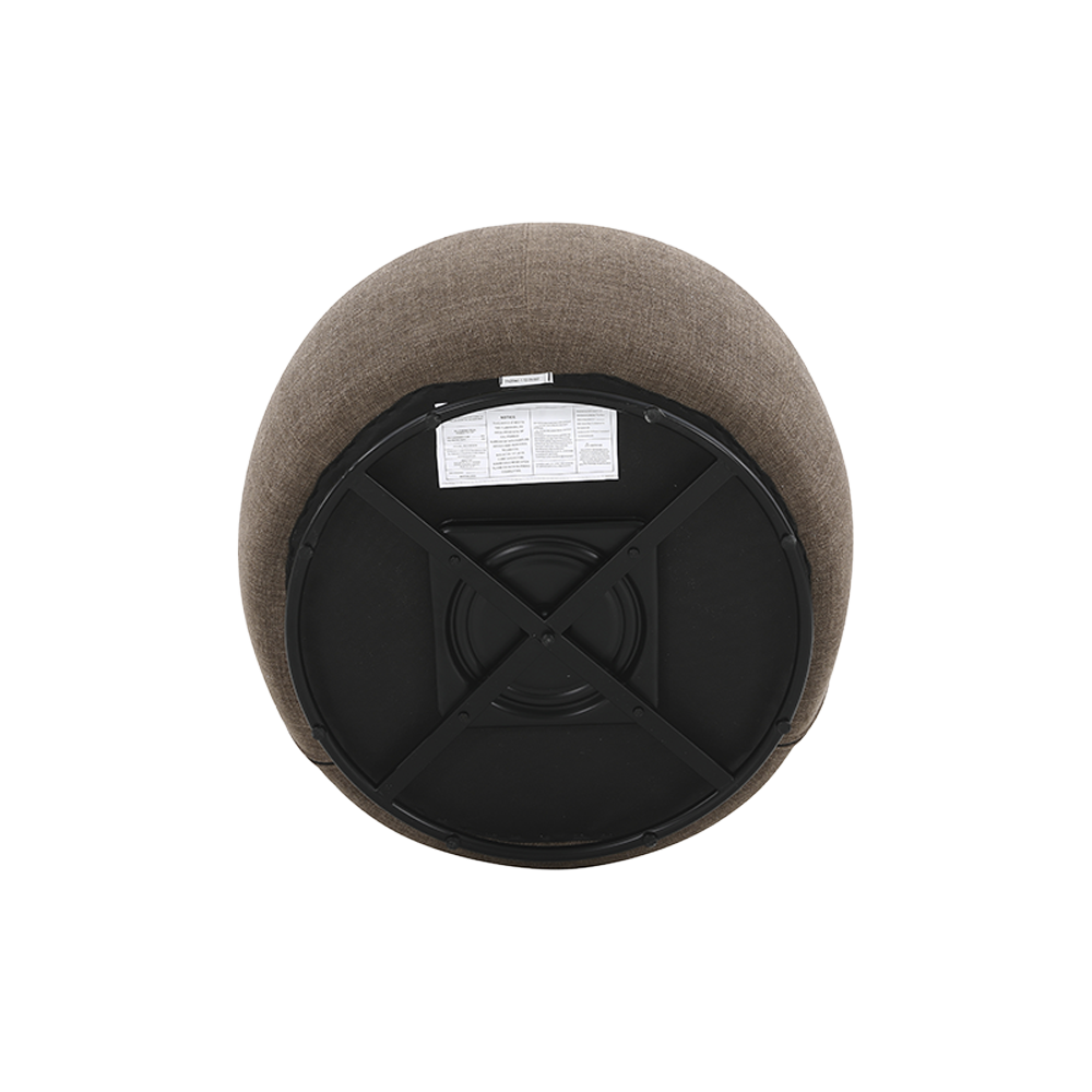 Swivel Lounge Chair in Brown with Curved Back Design
