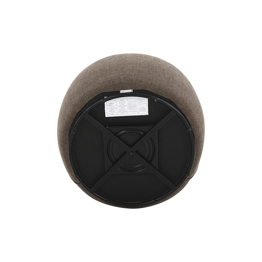 Swivel Lounge Chair in Brown with Curved Back Design