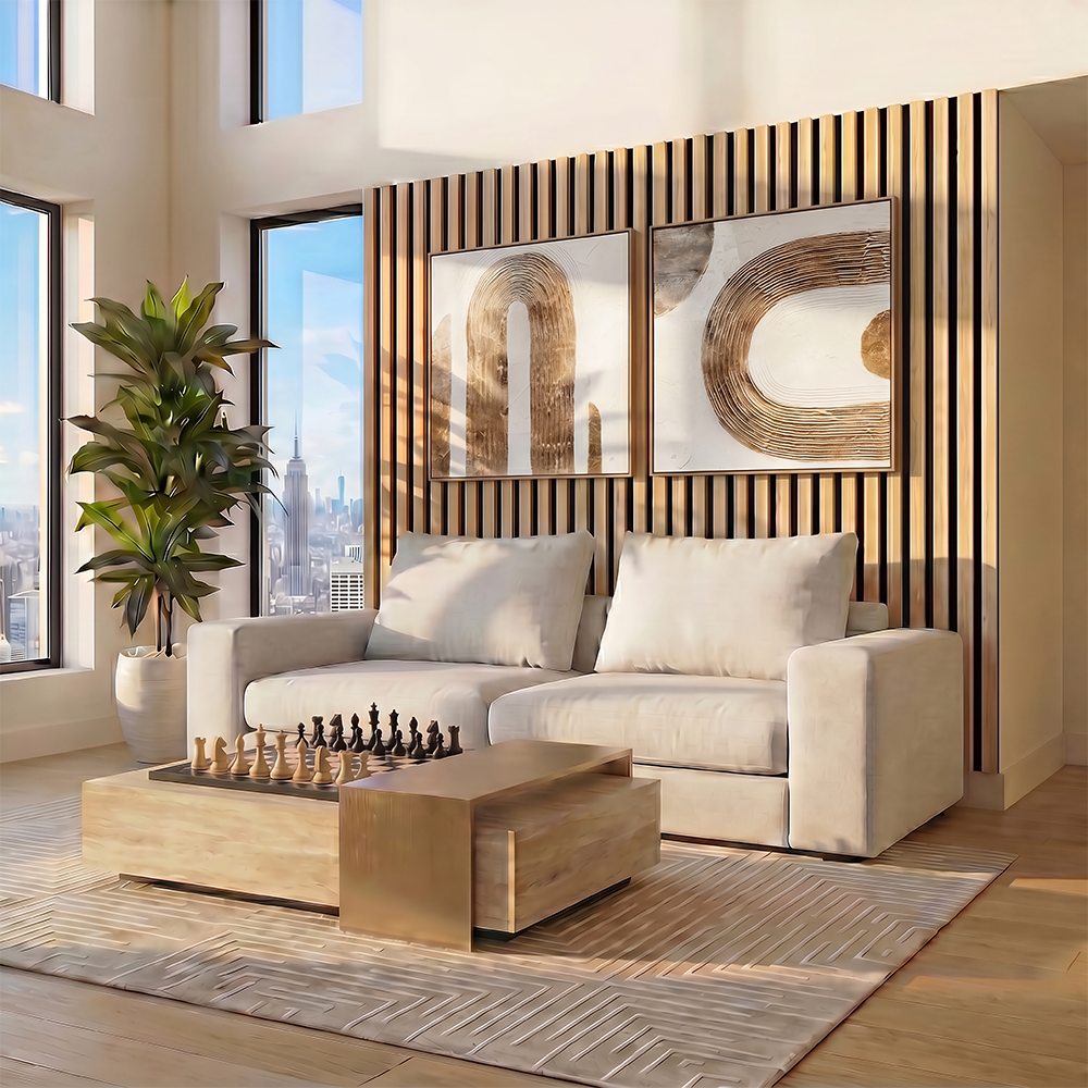 2-Piece Sofa in Cream with Soft Fabric Finish