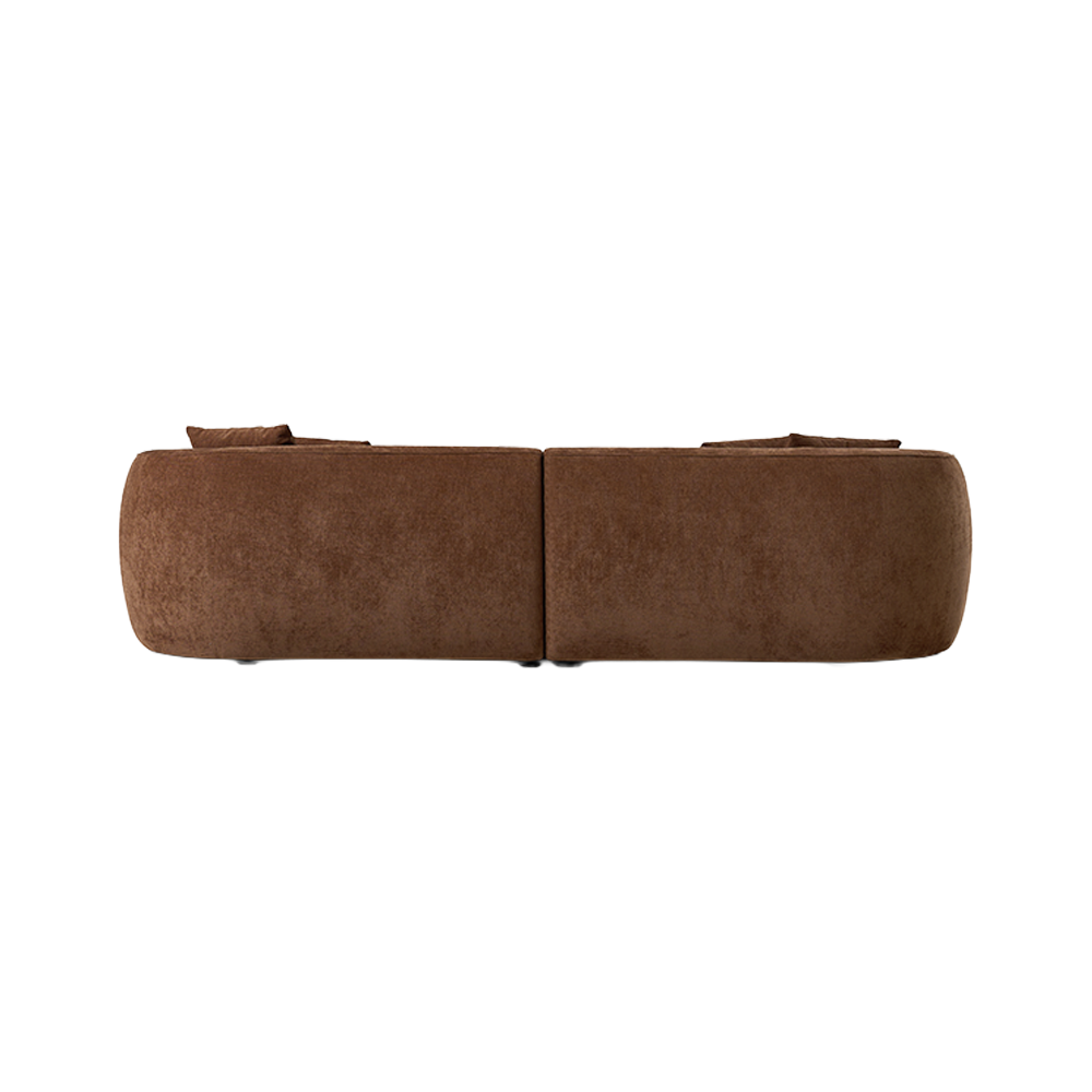 4 Seater Sofa in Cognac with Modern Design
