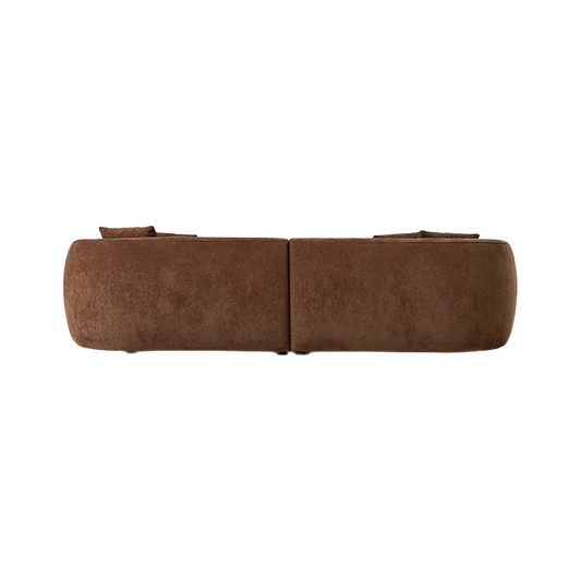 4 Seater Sofa in Cognac with Modern Design