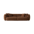 4 Seater Sofa in Cognac with Modern Design