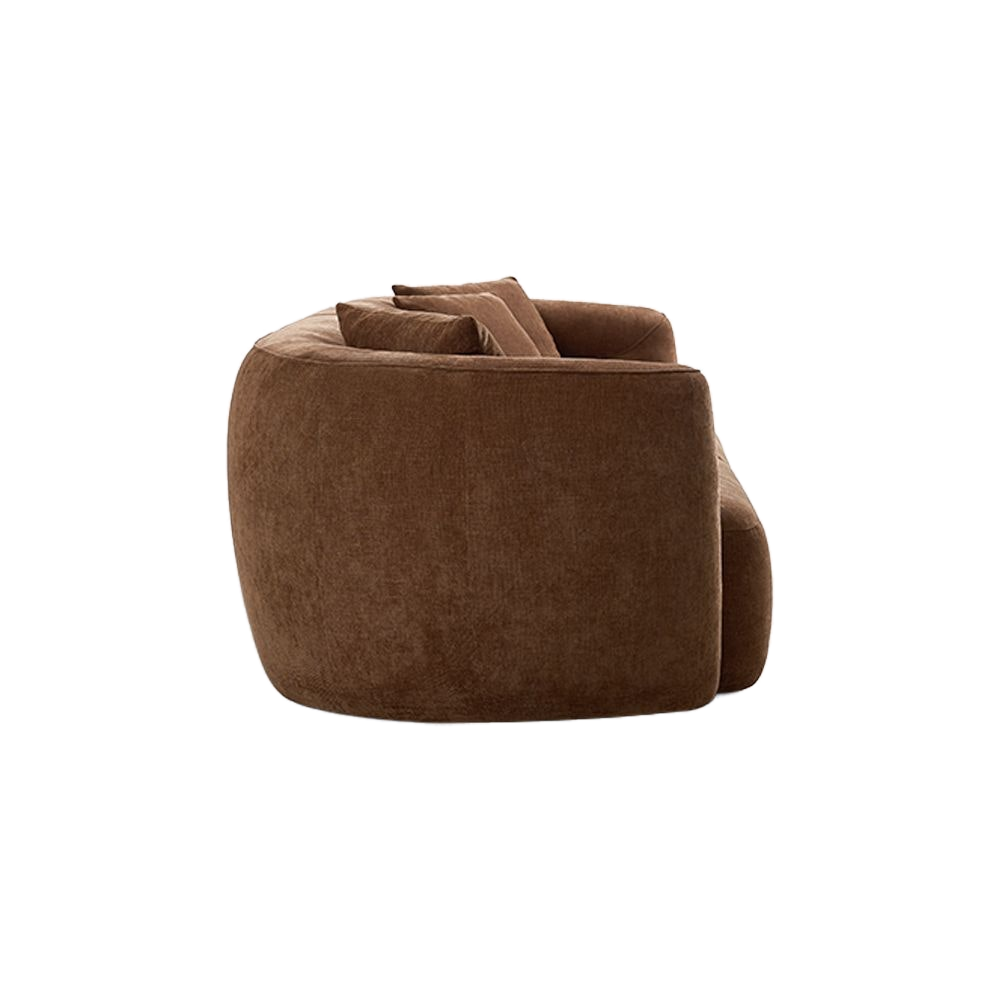 4 Seater Sofa in Cognac with Modern Design