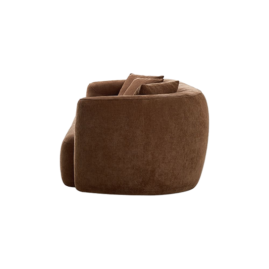 4 Seater Sofa in Cognac with Modern Design