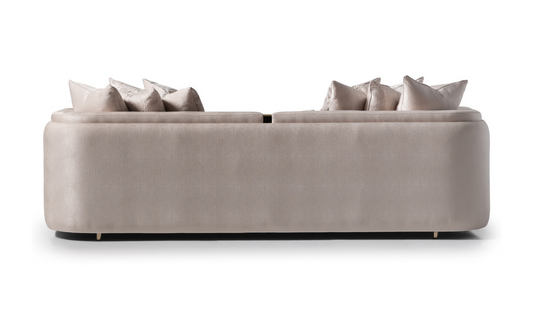 3 Seater Fabric Sofa with Metal Band Arms in Carmela Design