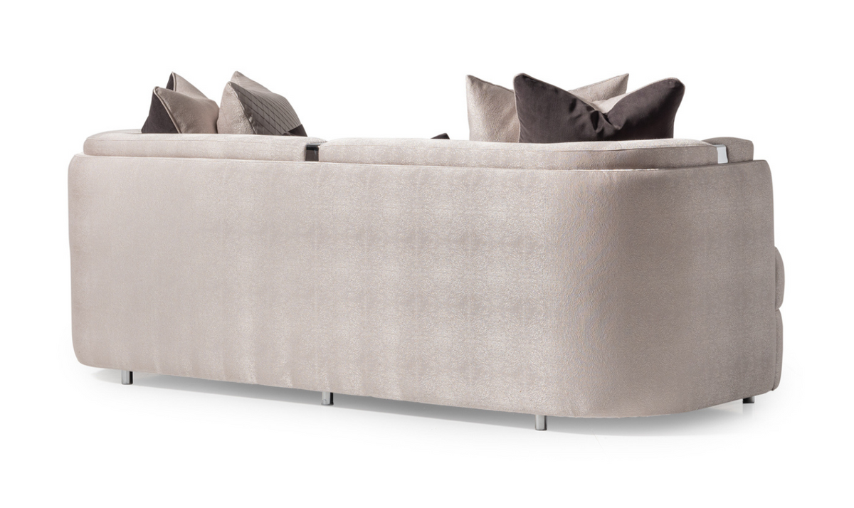 3 Seater Fabric Sofa with Metal Band Arms in Carmela Design